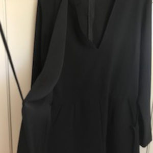 Zara Long Sleeves Black Romper - Size Medium